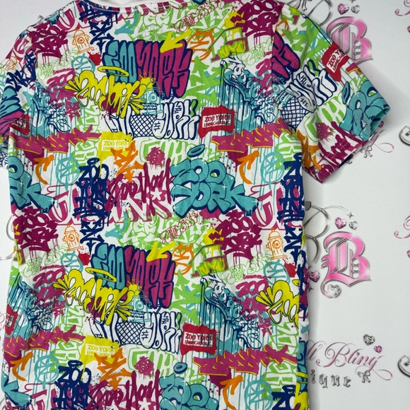 Zoo York tshirt tee graffiti spray paint style tattoo art work graffiti artist - Picture 7 of 7